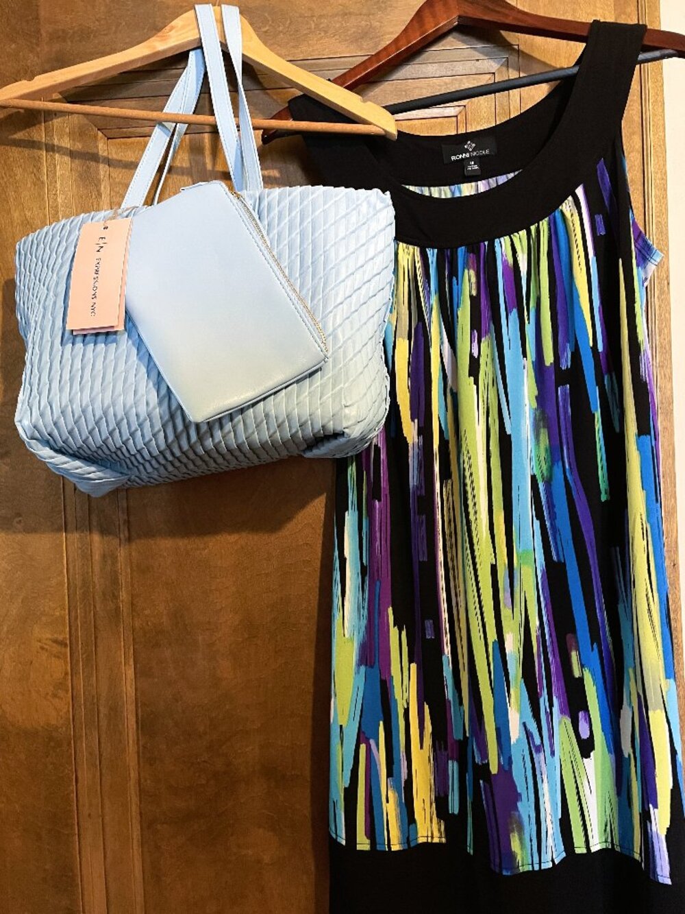 Eco Boho Style Tote & Wallet by EXPRESSIONS NYC. Crossbody Handbag & Clutch - Picture 13 of 13